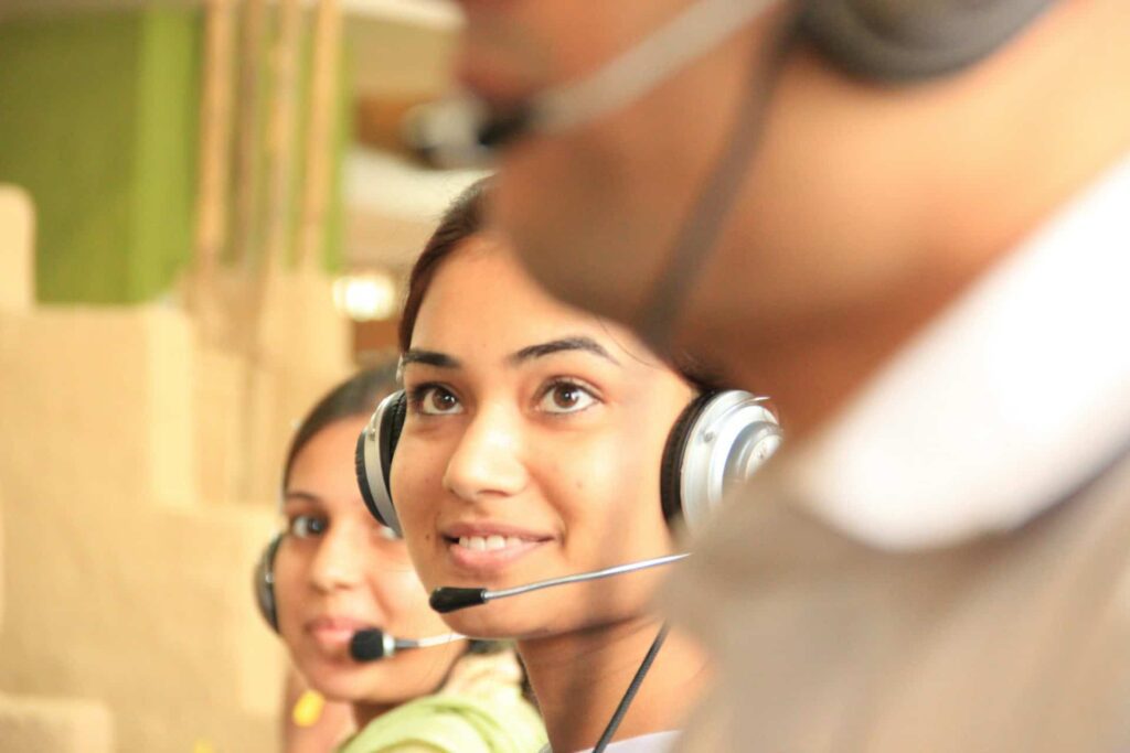 Call centre employees.