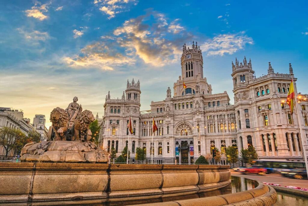 Square in Madrid, Spain.