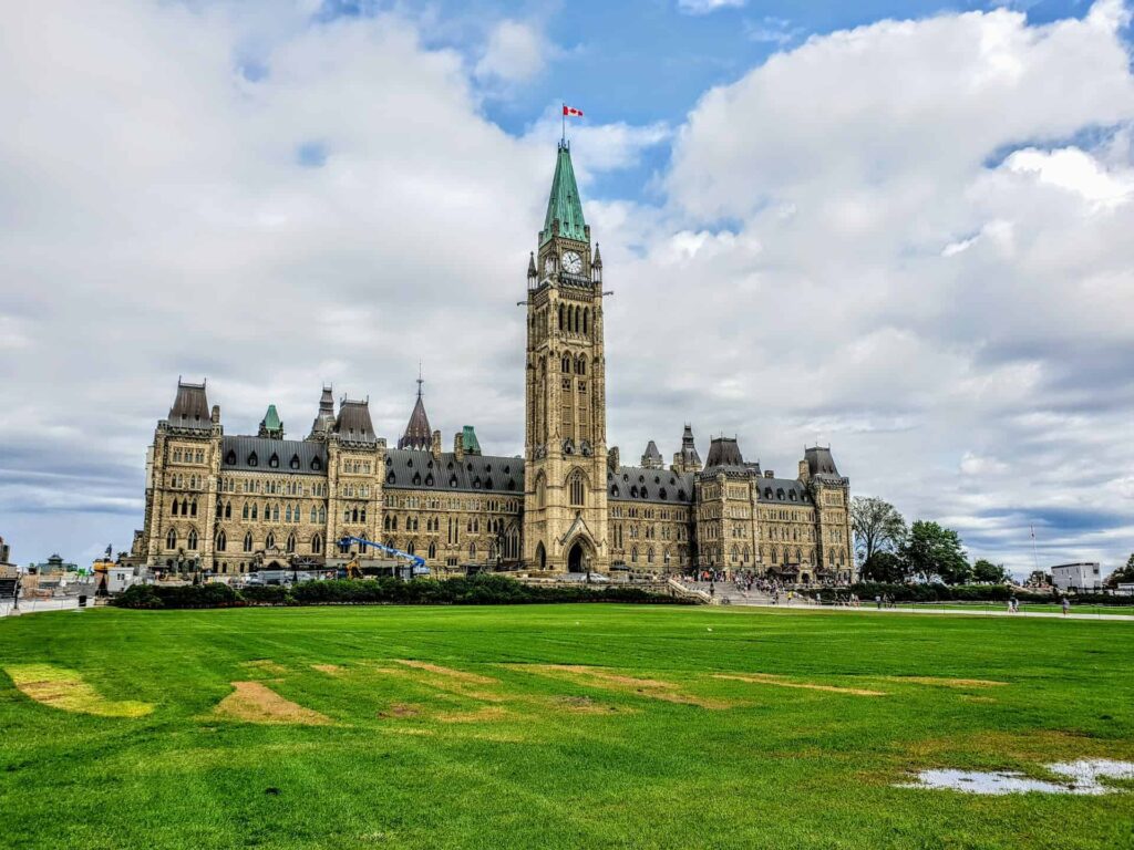 Parliament building in Ottawa, Canada.
