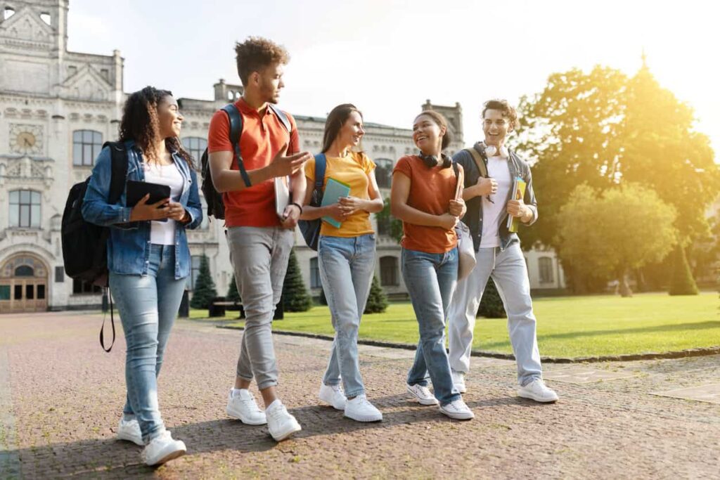 Group of international students