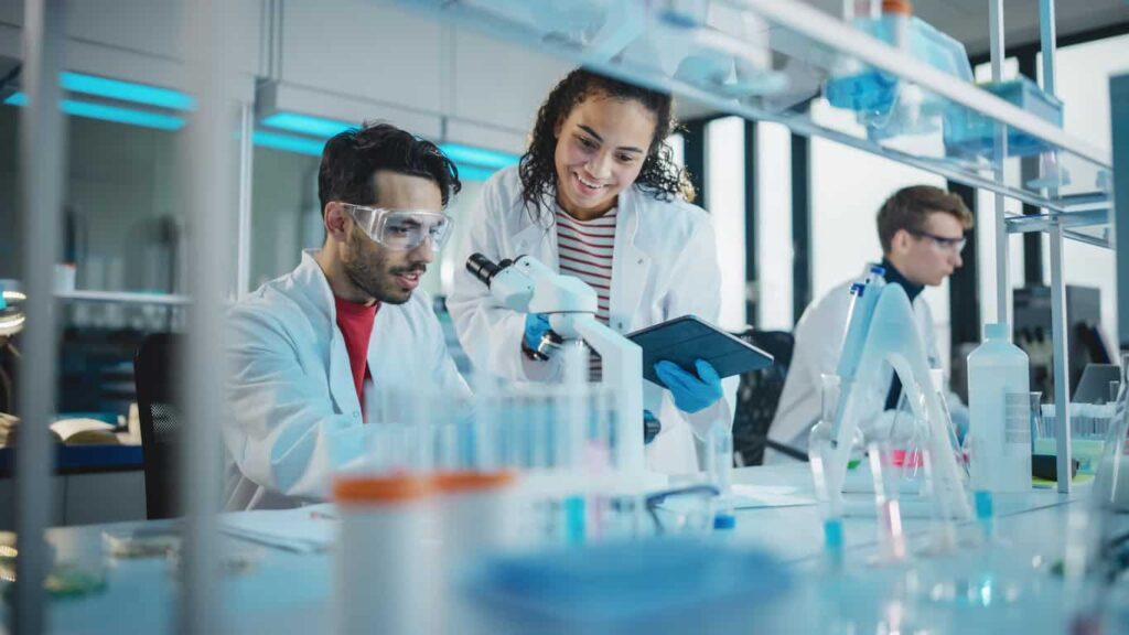 Researchers in a science lab.