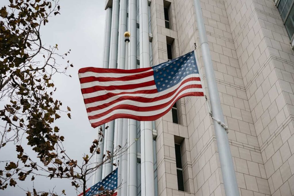 US flag.